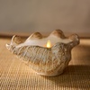 image:imageLuminara Coastal Seashell Flameless Candle Moving Flame LED Real Wax Candle Tun ShellClamshell