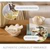 image:imageLuminara Coastal Seashell Flameless Candle Moving Flame LED Real Wax Candle Tun ShellClamshell