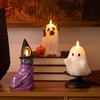 image:imageLuminara Flameless Candle Halloween Decor Spooky Ghost Figural LED Candle 37 x 55 Real Wax Moving Flame Battery Operated Bright White