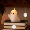 image:imageLuminara Flameless Candle Halloween Decor Spooky Ghost Figural LED Candle 37 x 55 Real Wax Moving Flame Battery Operated Bright White