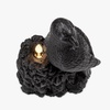 image:imageLuminara  Flameless Flickering Moving Flame Battery Operated Candle LED Dcor  Spooky Halloween Collection 56 x 78 Real Wax Perching Crow Figural Black