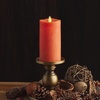 image:imageLuminara  Flameless LED Battery Operated Flickering Pillar Candles  Charcoal Gray  Pack of 14x87 Realistic Moving Flame Real Wax IndoorOutdoorBurnt Orange