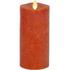 image:imageLuminara  Flameless LED Battery Operated Flickering Pillar Candles  Charcoal Gray  Pack of 14x87 Realistic Moving Flame Real Wax IndoorOutdoorBurnt Orange