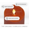 image:imageLuminara  Flameless LED Battery Operated Flickering Pillar Candles  Charcoal Gray  Pack of 14x87 Realistic Moving Flame Real Wax IndoorOutdoorBurnt Orange