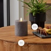 image:imageLuminara  Flameless LED Battery Operated Flickering Pillar Candles  Charcoal Gray  Pack of 14x87 Realistic Moving Flame Real Wax IndoorOutdoorCharcoal Gray