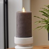 image:imageLuminara  Flameless LED Battery Operated Flickering Pillar Candles  Charcoal Gray  Pack of 14x87 Realistic Moving Flame Real Wax IndoorOutdoorCharcoal Gray