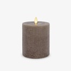 image:imageLuminara  Flameless LED Battery Operated Flickering Pillar Candles  Charcoal Gray  Pack of 14x87 Realistic Moving Flame Real Wax IndoorOutdoorCharcoal Gray