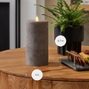 image:imageLuminara  Flameless LED Battery Operated Flickering Pillar Candles  Charcoal Gray  Pack of 14x87 Realistic Moving Flame Real Wax IndoorOutdoorCharcoal Gray