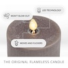 image:imageLuminara  Flameless LED Battery Operated Flickering Pillar Candles  Charcoal Gray  Pack of 14x87 Realistic Moving Flame Real Wax IndoorOutdoorCharcoal Gray
