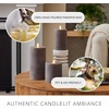 image:imageLuminara  Flameless LED Battery Operated Flickering Pillar Candles  Charcoal Gray  Pack of 14x87 Realistic Moving Flame Real Wax IndoorOutdoorCharcoal Gray
