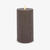 image:imageLuminara  Flameless LED Battery Operated Flickering Pillar Candles  Charcoal Gray  Pack of 14x87 Realistic Moving Flame Real Wax IndoorOutdoorCharcoal Gray