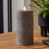 image:imageLuminara  Flameless LED Battery Operated Flickering Pillar Candles  Charcoal Gray  Pack of 14x87 Realistic Moving Flame Real Wax IndoorOutdoorCharcoal Gray