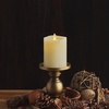 image:imageLuminara  Flameless LED Battery Operated Flickering Pillar Candles  Charcoal Gray  Pack of 14x87 Realistic Moving Flame Real Wax IndoorOutdoorIvory
