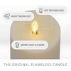 image:imageLuminara  Flameless LED Battery Operated Flickering Pillar Candles  Charcoal Gray  Pack of 14x87 Realistic Moving Flame Real Wax IndoorOutdoorIvory