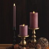 image:imageLuminara  Flameless LED Battery Operated Flickering Pillar Candles  Charcoal Gray  Pack of 14x87 Realistic Moving Flame Real Wax IndoorOutdoorRaisin