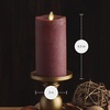 image:imageLuminara  Flameless LED Battery Operated Flickering Pillar Candles  Charcoal Gray  Pack of 14x87 Realistic Moving Flame Real Wax IndoorOutdoorRaisin