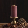 image:imageLuminara  Flameless LED Battery Operated Flickering Pillar Candles  Charcoal Gray  Pack of 14x87 Realistic Moving Flame Real Wax IndoorOutdoorRaisin