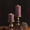 image:imageLuminara  Flameless LED Battery Operated Flickering Pillar Candles  Charcoal Gray  Pack of 14x87 Realistic Moving Flame Real Wax IndoorOutdoorRaisin