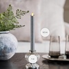 image:imageLuminara EXC COL Glitter Flameless Candle Taper  1 x 95 Holiday GreenSilver