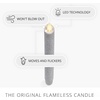 image:imageLuminara EXC COL Glitter Flameless Candle Taper  1 x 95 Holiday GreenSilver