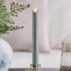 image:imageLuminara EXC COL Glitter Flameless Candle Taper  1 x 95 Holiday GreenSilver