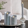image:imageLuminara EXC COL Glitter Flameless Candle Taper  1 x 95 Holiday GreenSilver