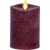 image:imageLuminara  Flameless LED Battery Operated Flickering Pillar Candles  Charcoal Gray  Pack of 14x87 Realistic Moving Flame Real Wax IndoorOutdoorRaisin