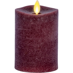 image:imageLuminara  Flameless LED Battery Operated Flickering Pillar Candles  Charcoal Gray  Pack of 14x87 Realistic Moving Flame Real Wax IndoorOutdoorRaisin