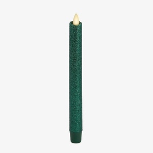 image:imageLuminara EXC COL Glitter Flameless Candle Taper  1 x 95 Holiday GreenHoliday Green