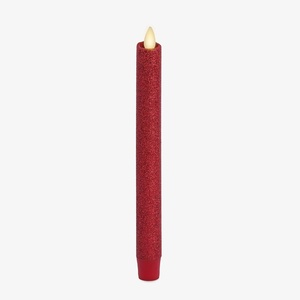 image:imageLuminara EXC COL Glitter Flameless Candle Taper  1 x 95 Holiday GreenHoliday Red