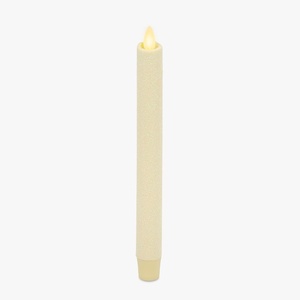 image:imageLuminara EXC COL Glitter Flameless Candle Taper  1 x 95 Holiday GreenIvory