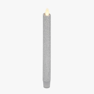 image:imageLuminara EXC COL Glitter Flameless Candle Taper  1 x 95 Holiday GreenSilver