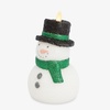 image:imageLuminara EXC COL Flameless Christmas Decor  Snowman Figural LED Candle with Glitter Red Black Orange 37 x 6 Unscented Real Wax Moving Flame Bright White Snowman
