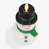 image:imageLuminara EXC COL Flameless Christmas Decor  Snowman Figural LED Candle with Glitter Red Black Orange 37 x 6 Unscented Real Wax Moving Flame Bright White Snowman
