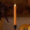 image:imageLuminara Glitter Flameless Candle Taper 1 x 95 Melted Top Real Wax Unscented Remote Ready Timer Russet Orange