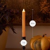 image:imageLuminara Glitter Flameless Candle Taper 1 x 95 Melted Top Real Wax Unscented Remote Ready Timer Russet Orange