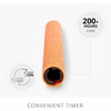 image:imageLuminara Glitter Flameless Candle Taper 1 x 95 Melted Top Real Wax Unscented Remote Ready Timer Russet Orange