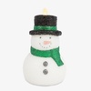 image:imageLuminara EXC COL Flameless Christmas Decor  Snowman Figural LED Candle with Glitter Red Black Orange 37 x 6 Unscented Real Wax Moving Flame Bright White Snowman
