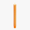 image:imageLuminara Glitter Flameless Candle Taper 1 x 95 Melted Top Real Wax Unscented Remote Ready Timer Russet Orange