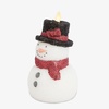 image:imageLuminara EXC COL Flameless Christmas Decor  Snowman Figural LED Candle with Glitter Red Black Orange 37 x 6 Unscented Real Wax Moving Flame Bright White Snowgirl