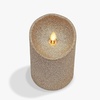 image:imageLuminara EXC COL Glitter Flameless Candle Pillar Holiday Red 35 x 7Champagne
