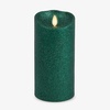 image:imageLuminara EXC COL Glitter Flameless Candle Pillar Holiday Red 35 x 7Holiday Green