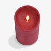 image:imageLuminara EXC COL Glitter Flameless Candle Pillar Holiday Red 35 x 7Holiday Red