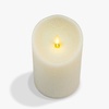 image:imageLuminara EXC COL Glitter Flameless Candle Pillar Holiday Red 35 x 7Ivory