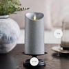 image:imageLuminara EXC COL Glitter Flameless Candle Pillar Holiday Red 35 x 7Silver