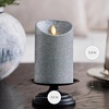 image:imageLuminara EXC COL Glitter Flameless Candle Pillar Holiday Red 35 x 7Silver