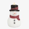 image:imageLuminara EXC COL Flameless Christmas Decor  Snowman Figural LED Candle with Glitter Red Black Orange 37 x 6 Unscented Real Wax Moving Flame Bright White Snowgirl