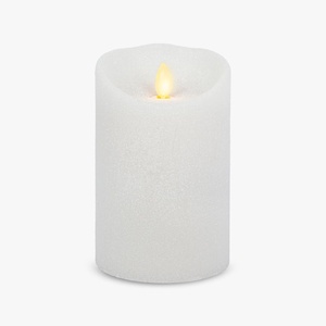 image:imageLuminara EXC COL Glitter Flameless Candle Pillar Holiday Red 35 x 7White
