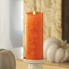 image:imageLuminara Harvest Pumpkin Flameless Moving Flame LED Candle Pillar Real Wax Mottled Finish Melted Top Unscented 65inchHarvest Pumpkin 85inch